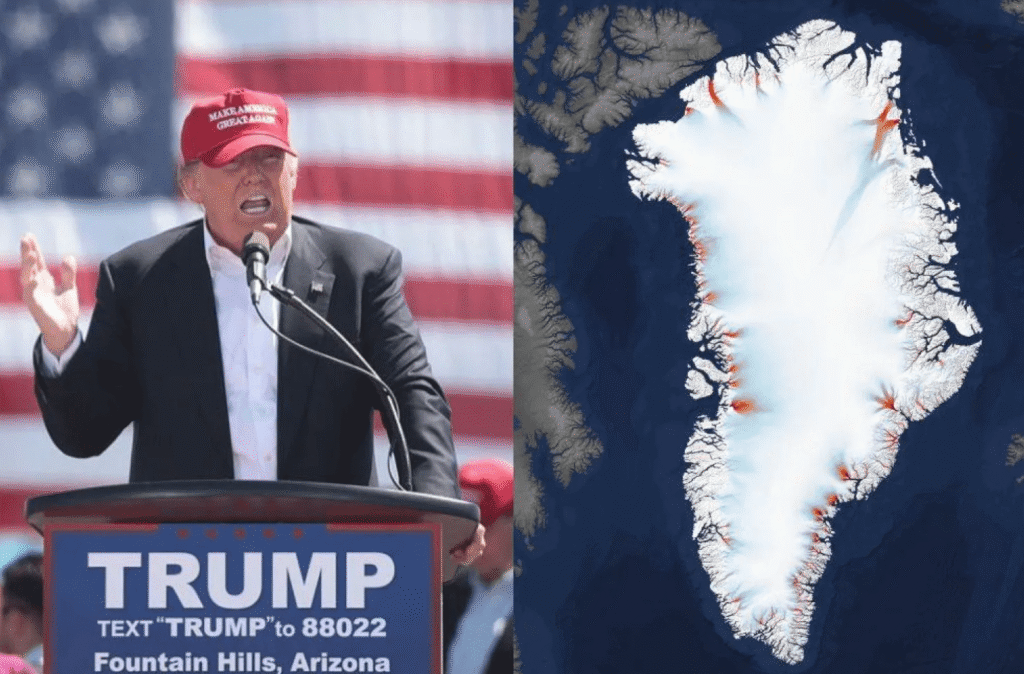 Trump et lile du Groenland NASA