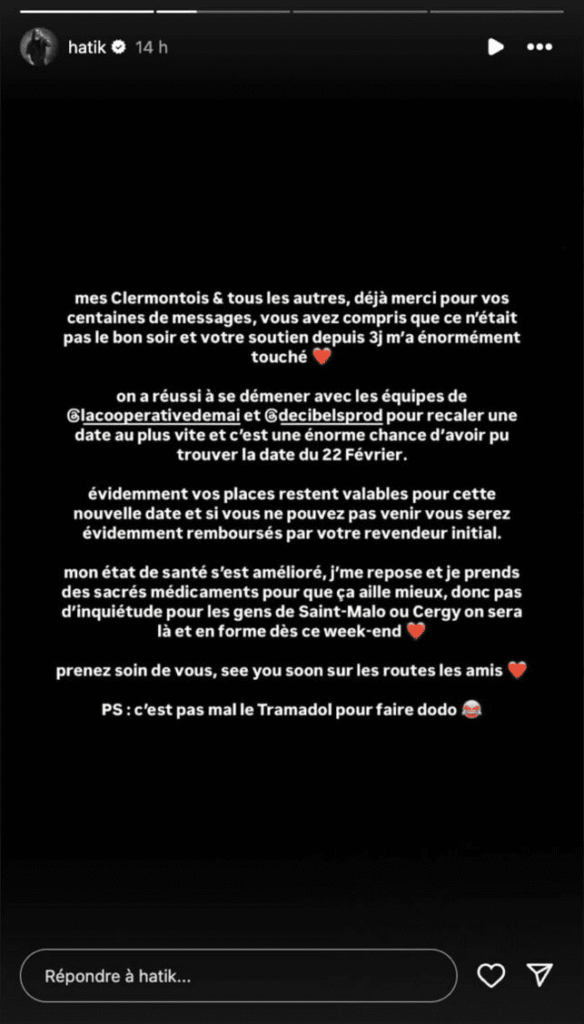 Hatik Rassure Ses Fans Après Son Passage Aux Urgences : « Pas D’inquiétude »
