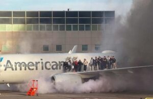 Un avion d'American Airlines prend feu après son atterrissage à Denver