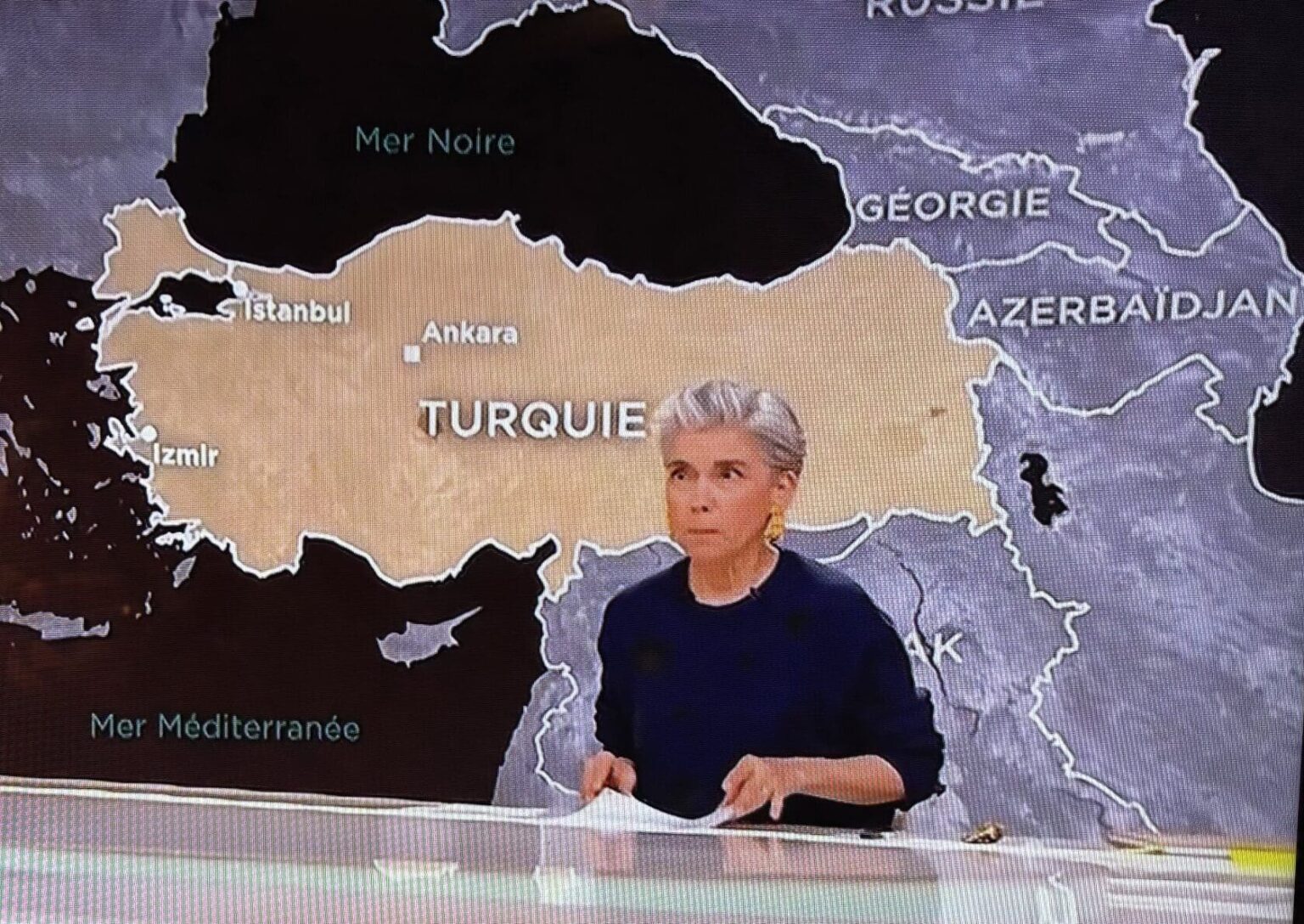 Carte du Caucase sans l'Arménie sur Arte