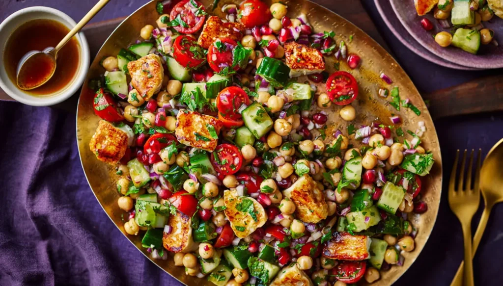Cuisine - Salade de halloumi et pois chiches…