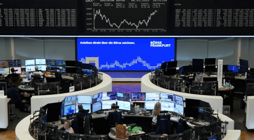 &lsquo;indice des prix des actions allemandes « DAX » à la Bourse de Francfort