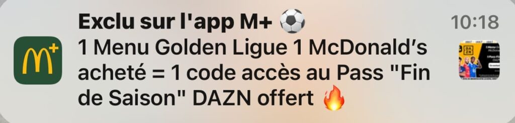 — Ce N&Rsquo;Est Pas Une Blague : Un Menu Golden Ligue 1 Mcdonald&Rsquo;S Acheté, Un Abonnement Dazn Offert