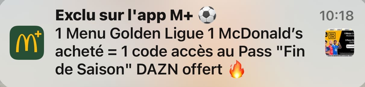 Ce n&rsquo;est pas une blague : un menu Golden Ligue 1 McDonald&rsquo;s acheté, un abonnement DAZN offert
