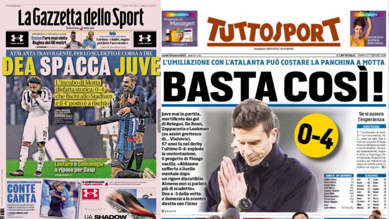 Terrible humiliation pour la Juventus de Motta (0-4) : les raisons du bazar à Turin