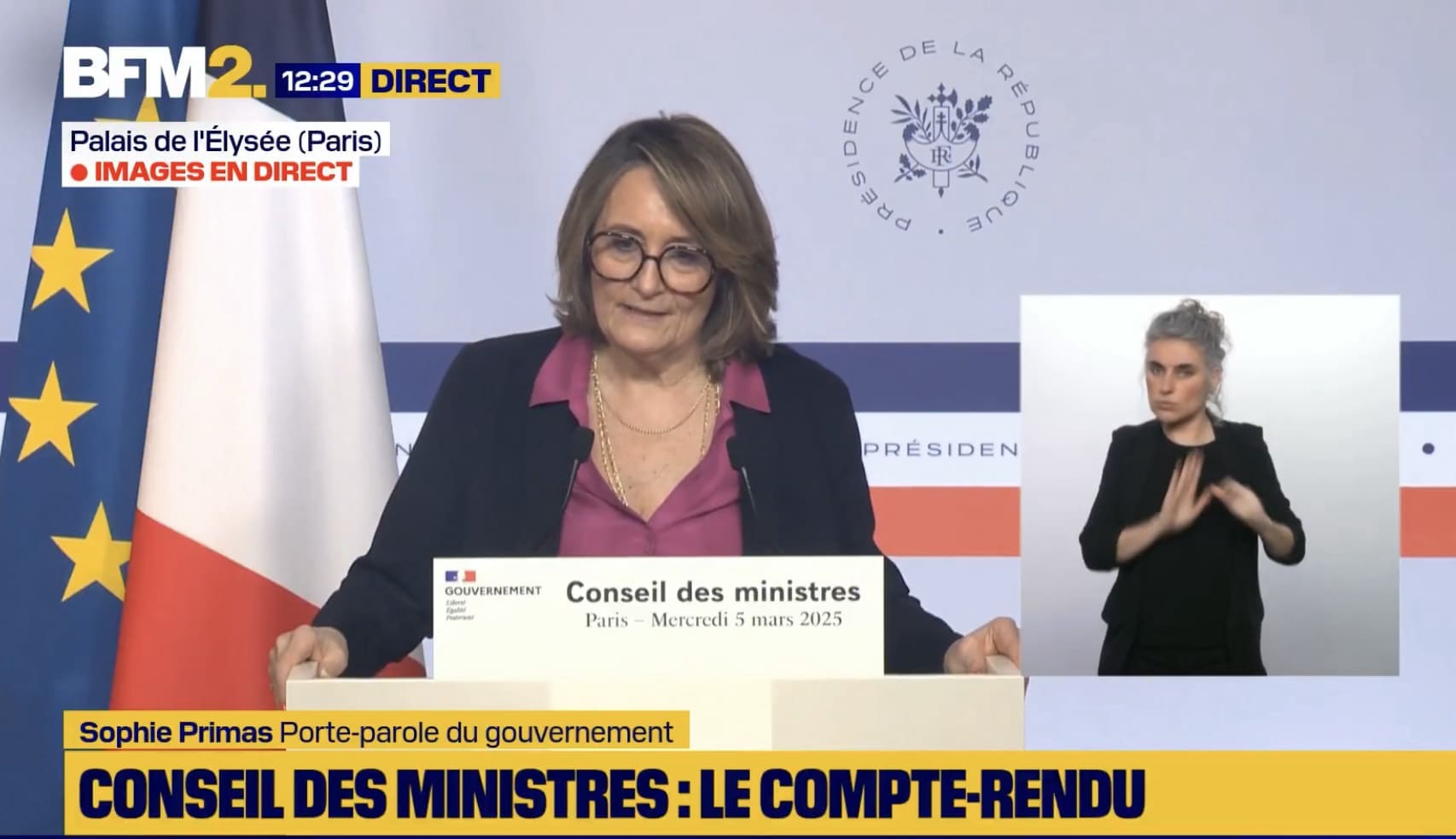 La porte-parole du gouvernement: «C’est le président qui dira si on doit retirer sa Légion d'honneur à Nicolas Sarkozy.»