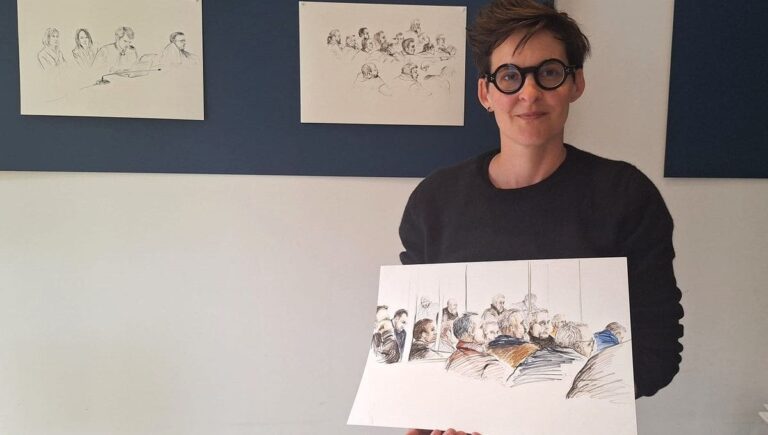 Julie Émile-Fabre expose à Avignon ses croquis du procès des viols de Mazan
