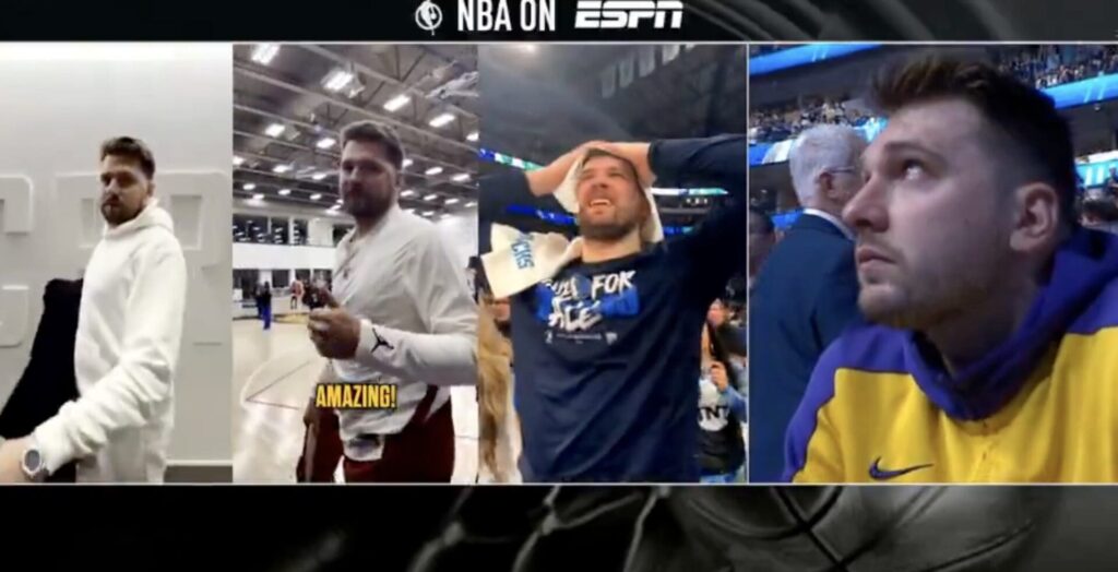 Luka Doncic larmes aux yeux retour à Dallas