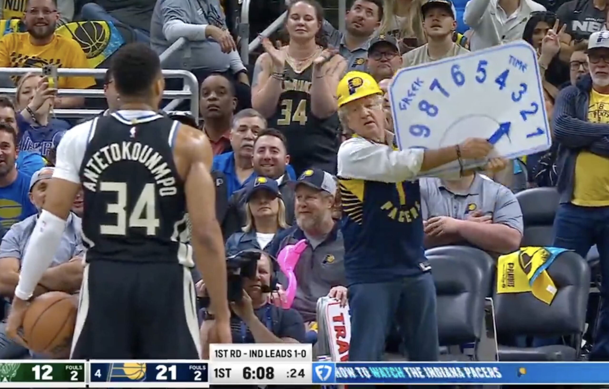 NBA - Au lancer franc, ce fan tente de déconcentrer Giannis Antetokounmpo avec un chronomètre manuel !