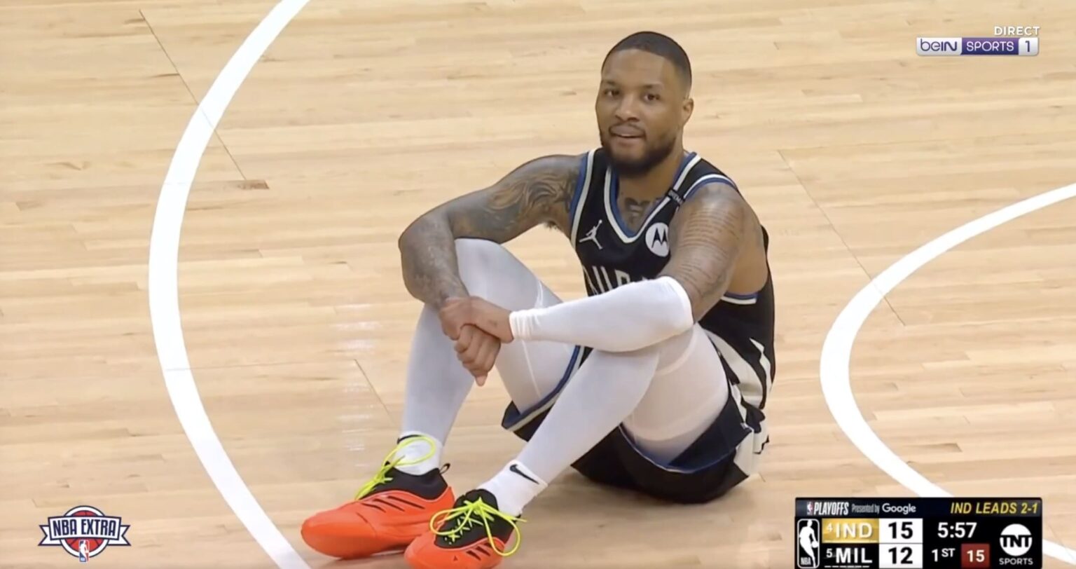 Damian Lillard blessé au tendon d'Achille face aux Pacers