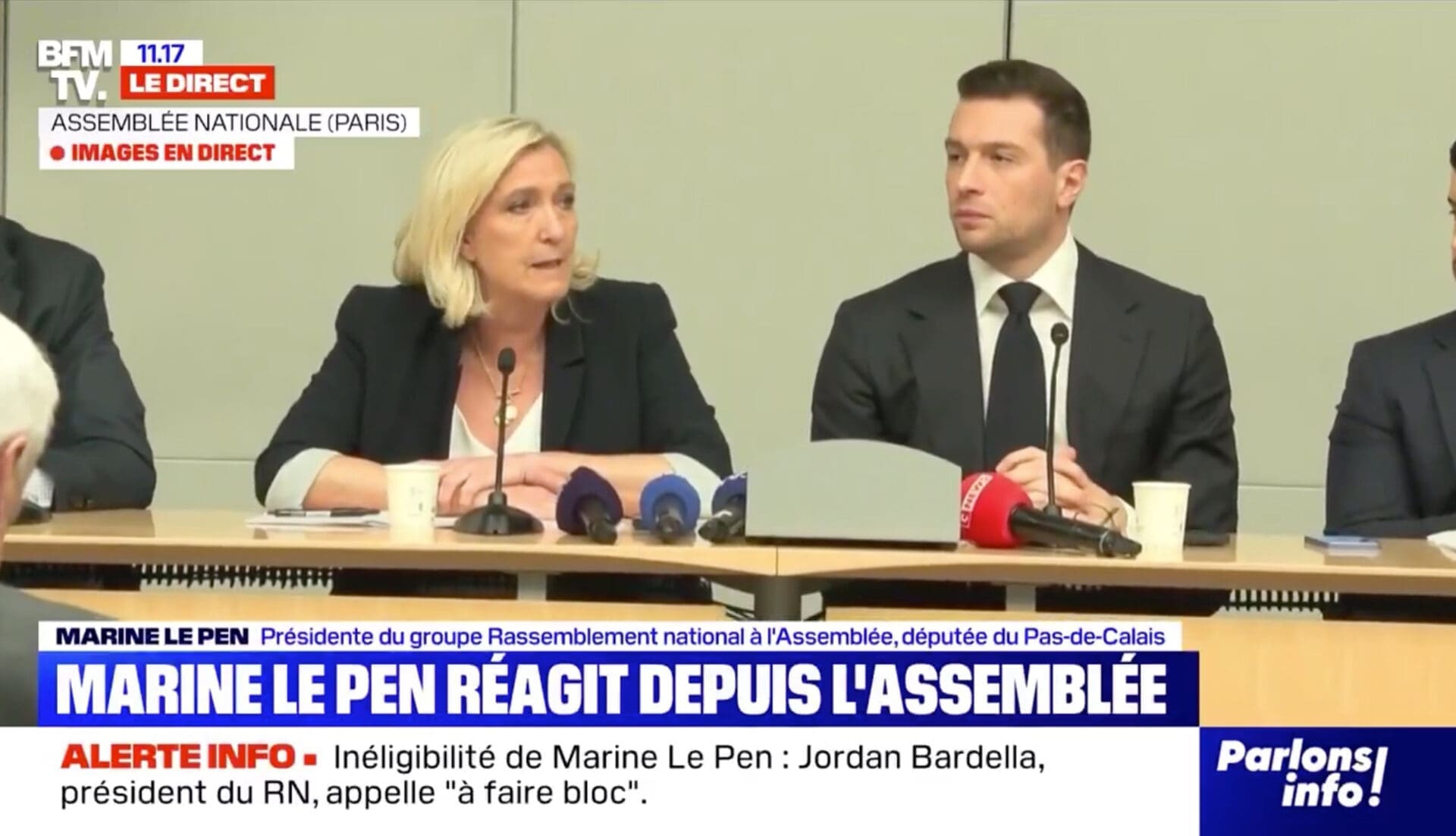 Marine Le Pen : «Le système a sorti la bombe nucléaire parce que nous sommes sur le point de gagner l’élection présidentielle.»