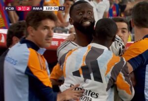 Rudiger carton rouge vs Barcelone