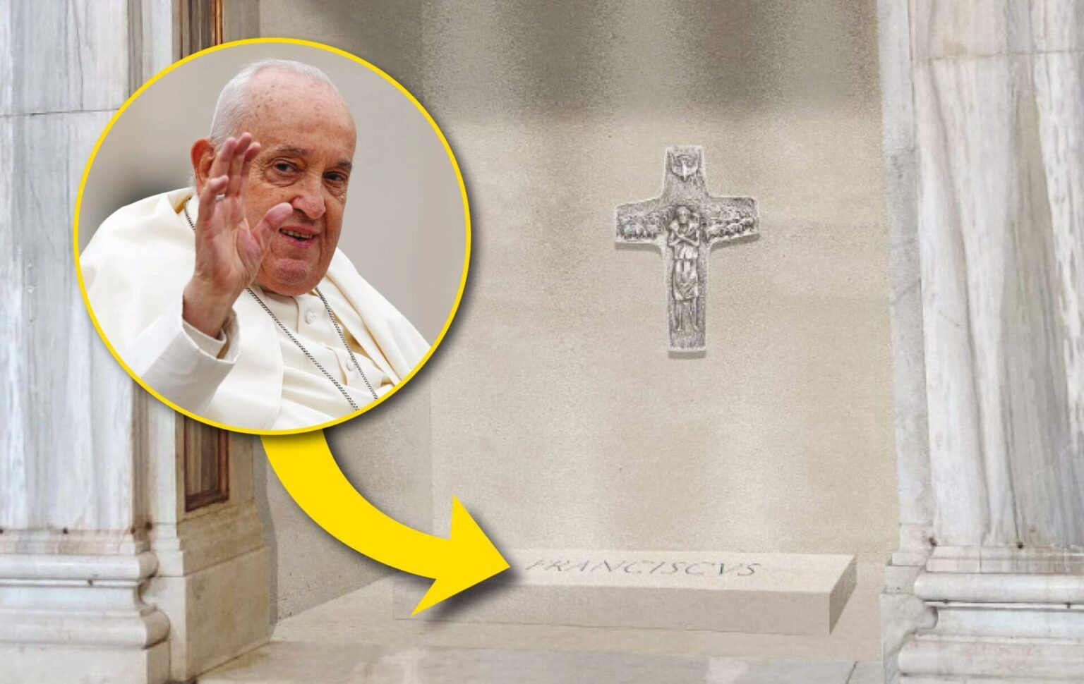 Le Vatican dévoile la photo de la tombe du Pape François
