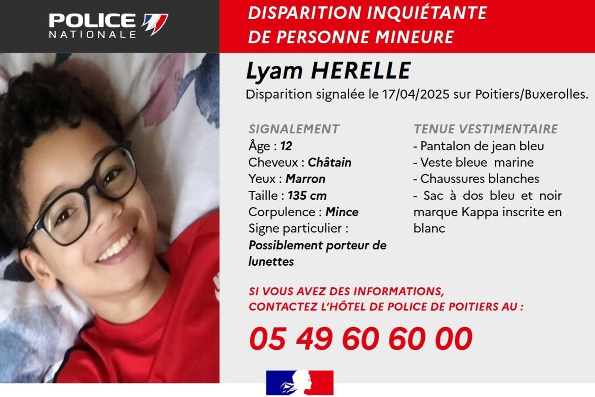 Disparition de Lyam : l'adolescent retrouvé, sa mère et deux proches en garde à vue