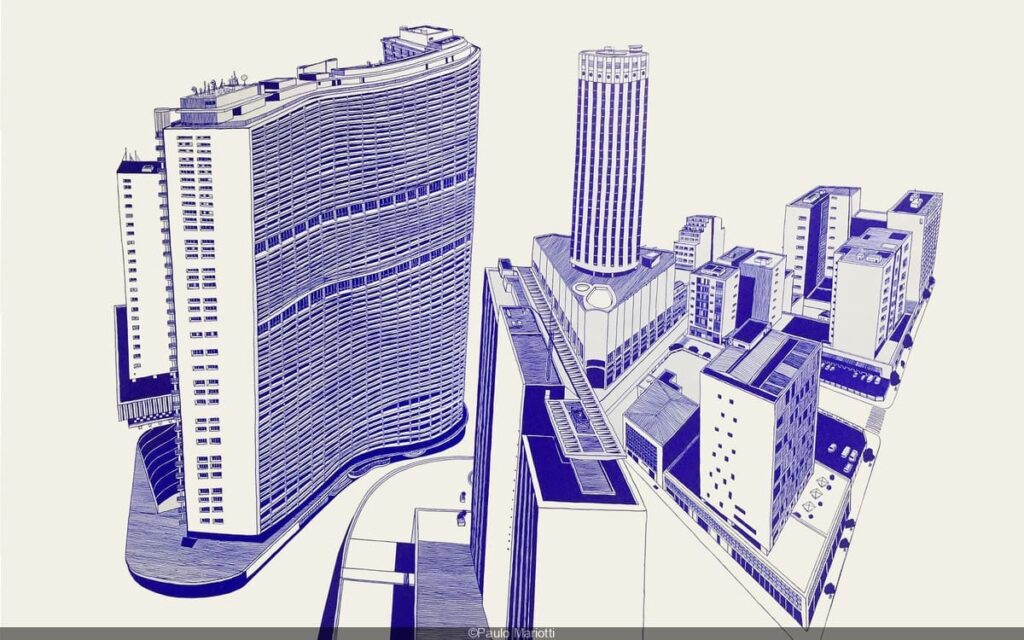 São Paulo sous le stylo : Paulo Mariotti esquisse la ville à la bibliothèque Germaine Tillion 