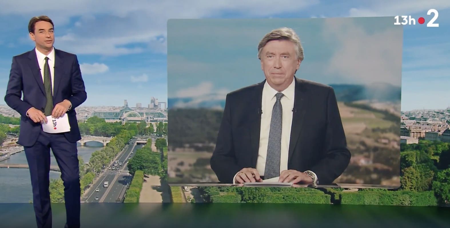 VIDEO - Fair-play, Julian Bugier (France 2) souhaite "bon vent" à Jacques Legros (TF1)