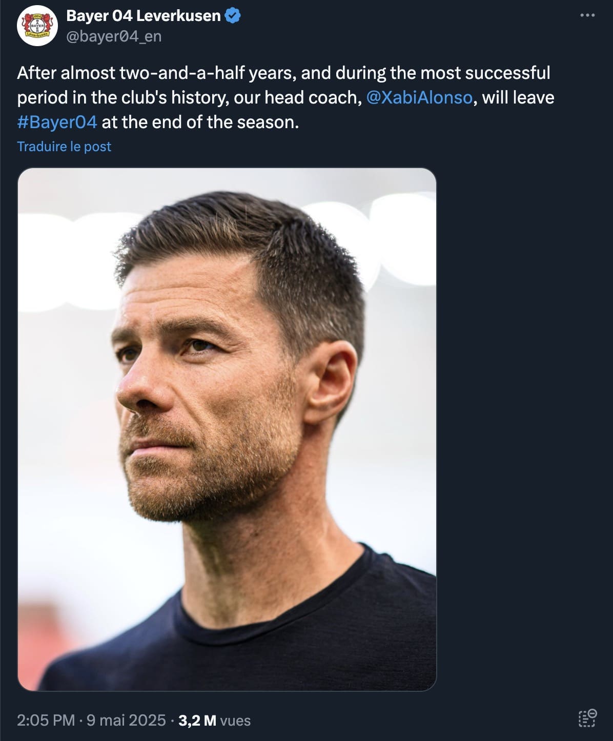 — Le Bayer Leverkusen Officialise Le Départ Xabi Alonso, Attendu Au Real Madrid