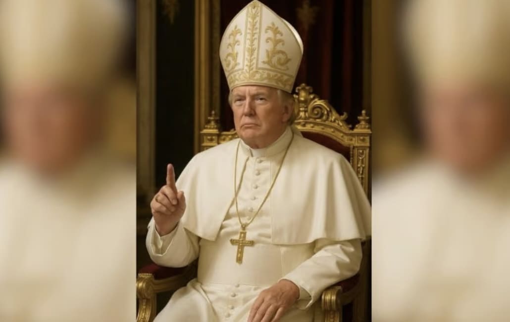 Donald Trump publie une image de lui en tenue papale avant le conclave