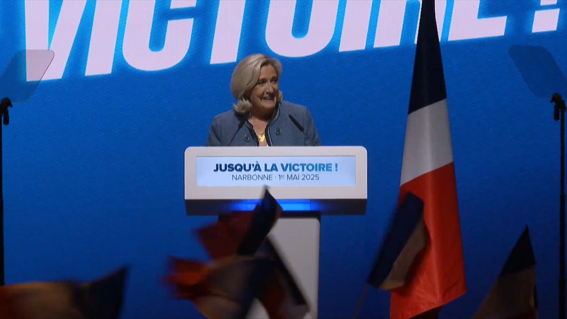 Marine Le Pen galvanise ses troupes à Narbonne : « Le RN, parti du travail et de la France »