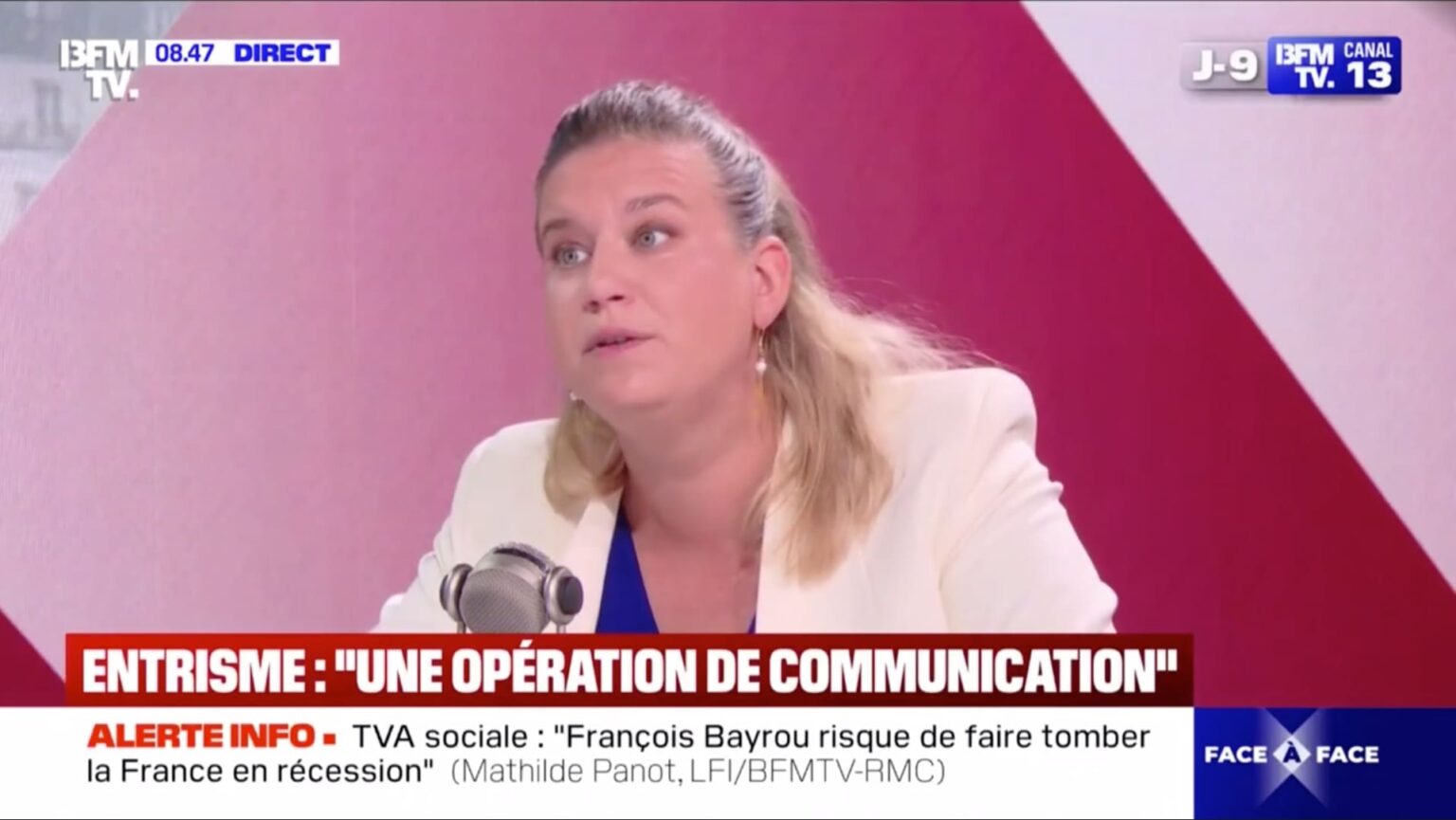 "C’est acceptable d’avoir un baptême lorsque vous n’êtes pas en âge de consentir ?" Mathilde Panot critique la religion catholique sur BFMTV