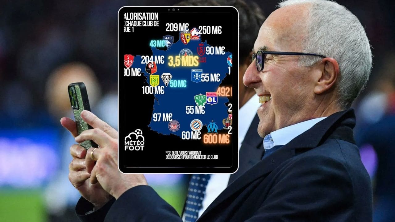 Combien faut-il débourser pour s'offrir un bon club de Ligue 1 ? Les 600M€ de l'OM intriguent...