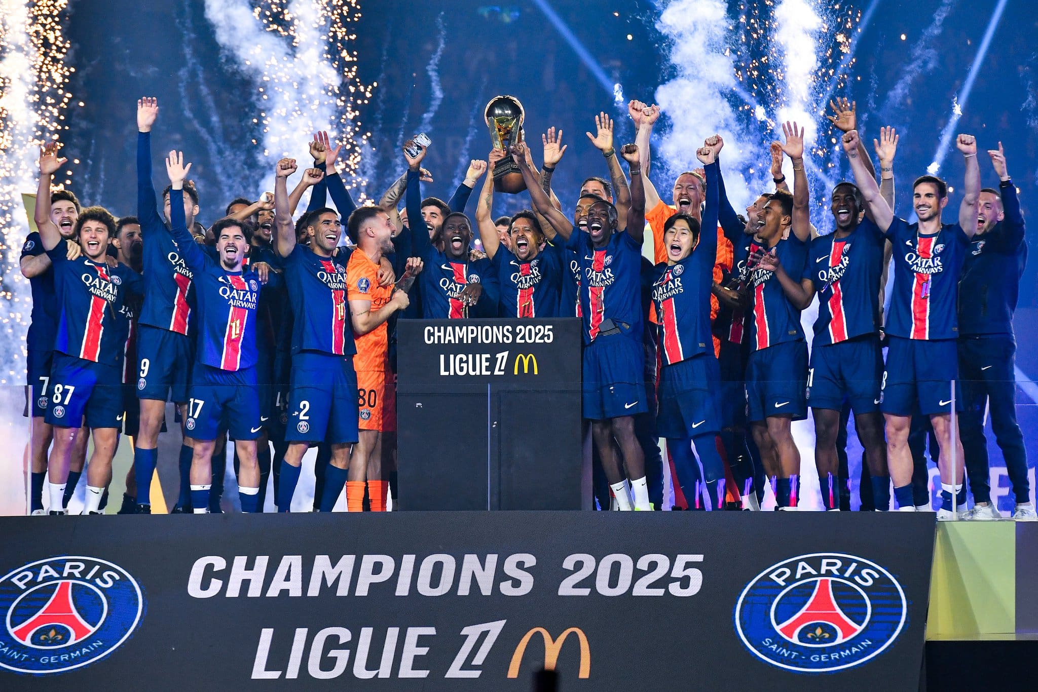 Ligue 1 : le PSG fête son titre, Le Havre sauvé in extremis, Saint-Étienne relégué, Lyon européen… Ce qu’il faut retenir de la 34e et dernière journée