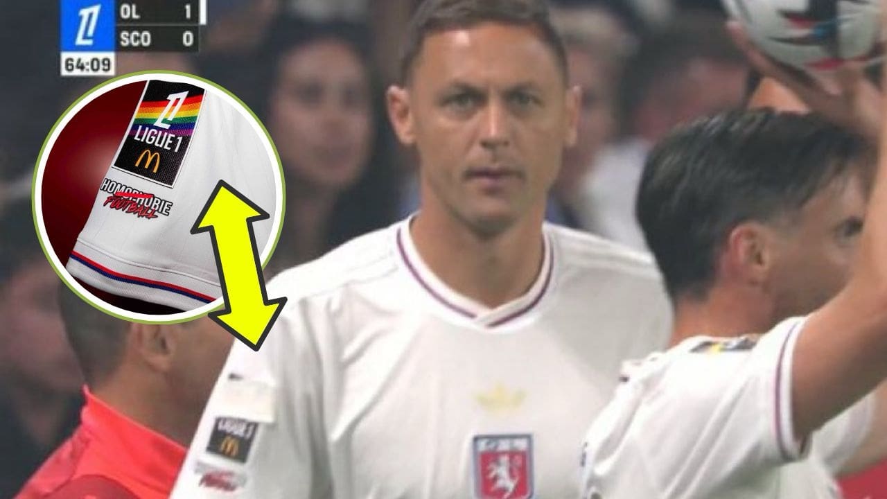 OL - Le joueur serbe Nemanja Matic a masqué le logo Ligue 1 LGBT de son maillot