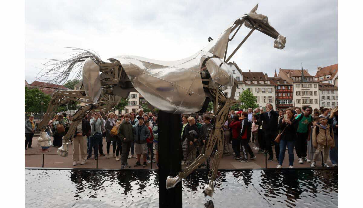 Strasbourg accueille Zeus, le cheval mécanique des JO de Paris 2024