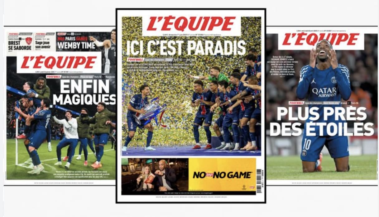 « Ici c’est paradis » : L’Équipe célèbre le sacre historique du PSG avec un cahier spécial en kiosque ce lundi