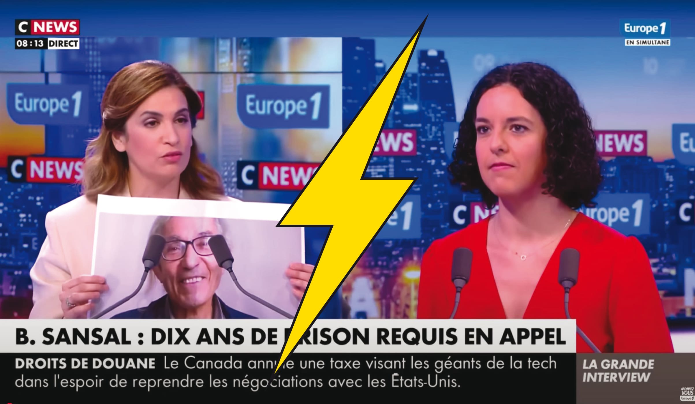 VIDÉO - « Vous n’avez pas honte? » Sonia Mabrouk clashe Manon Aubry au sujet de Boualem Sensal