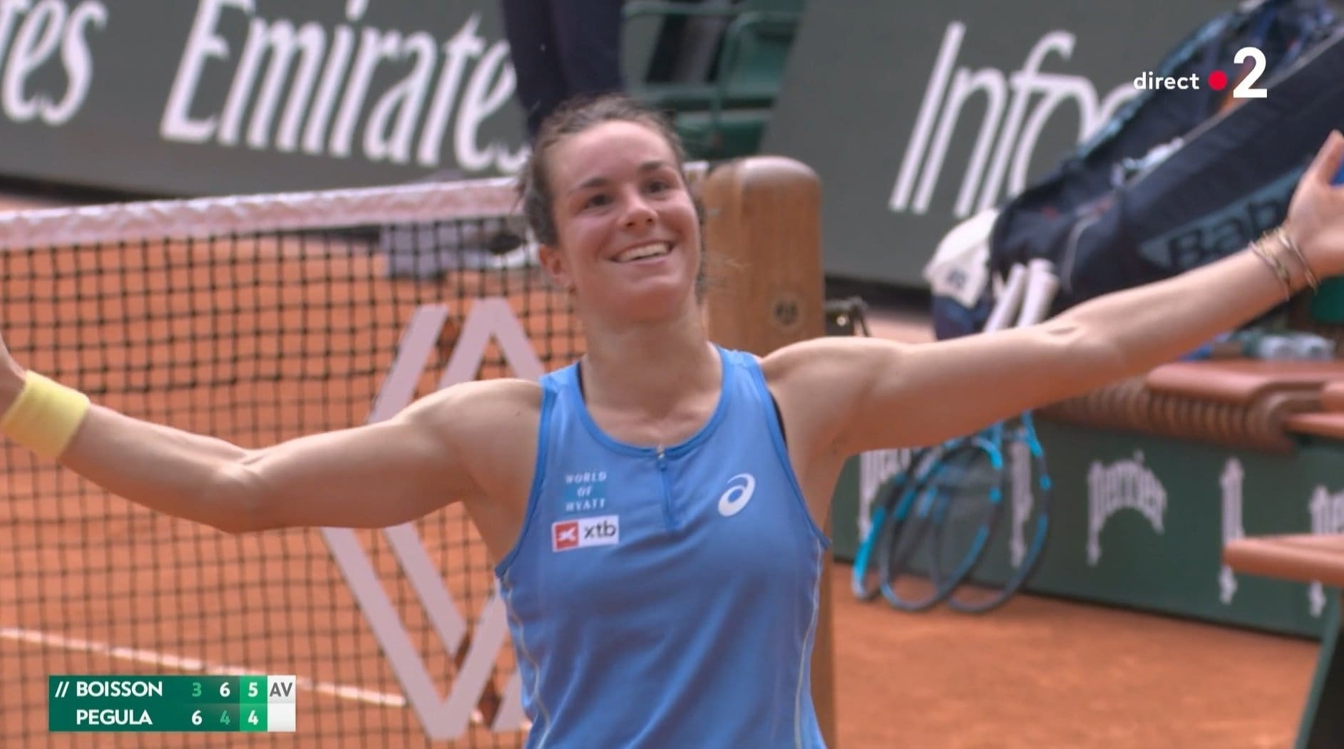 Roland-Garros: l’exploit monumental de la Française Loïs Boisson, qui se hisse en quarts de finale ​