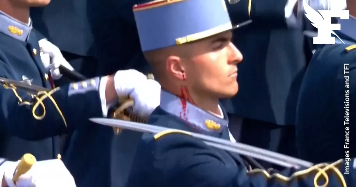 Défilé du 14 Juillet : un jeune militaire se blesse à l’oreille avec son épée, l’armée minimise