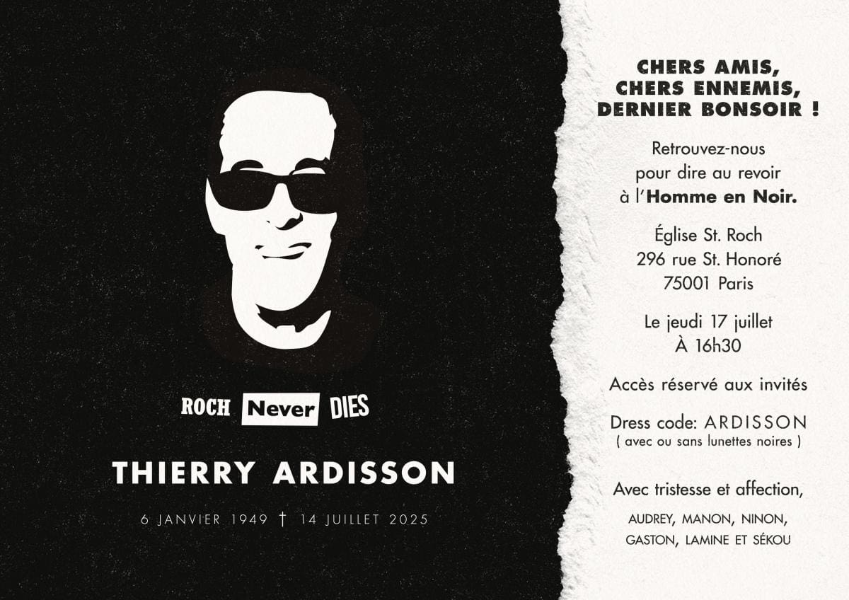 Obsèques de Thierry Ardisson: la cérémonie aura lieu à l’église Saint-Roch ce jeudi, à huis clos