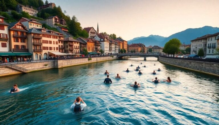 En Suisse, certains vont au travail… à la nage !