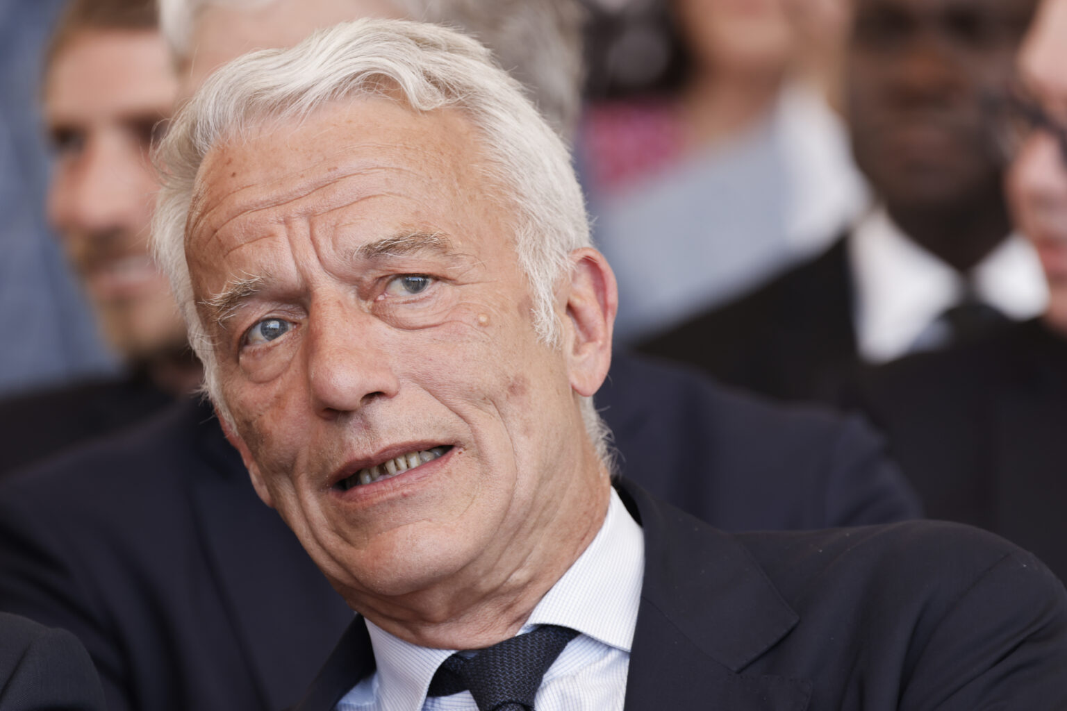 Medef : Patrick Martin prévient, « on ne joue pas avec l’économie »( Ludovic Marin, Pool via AP)
