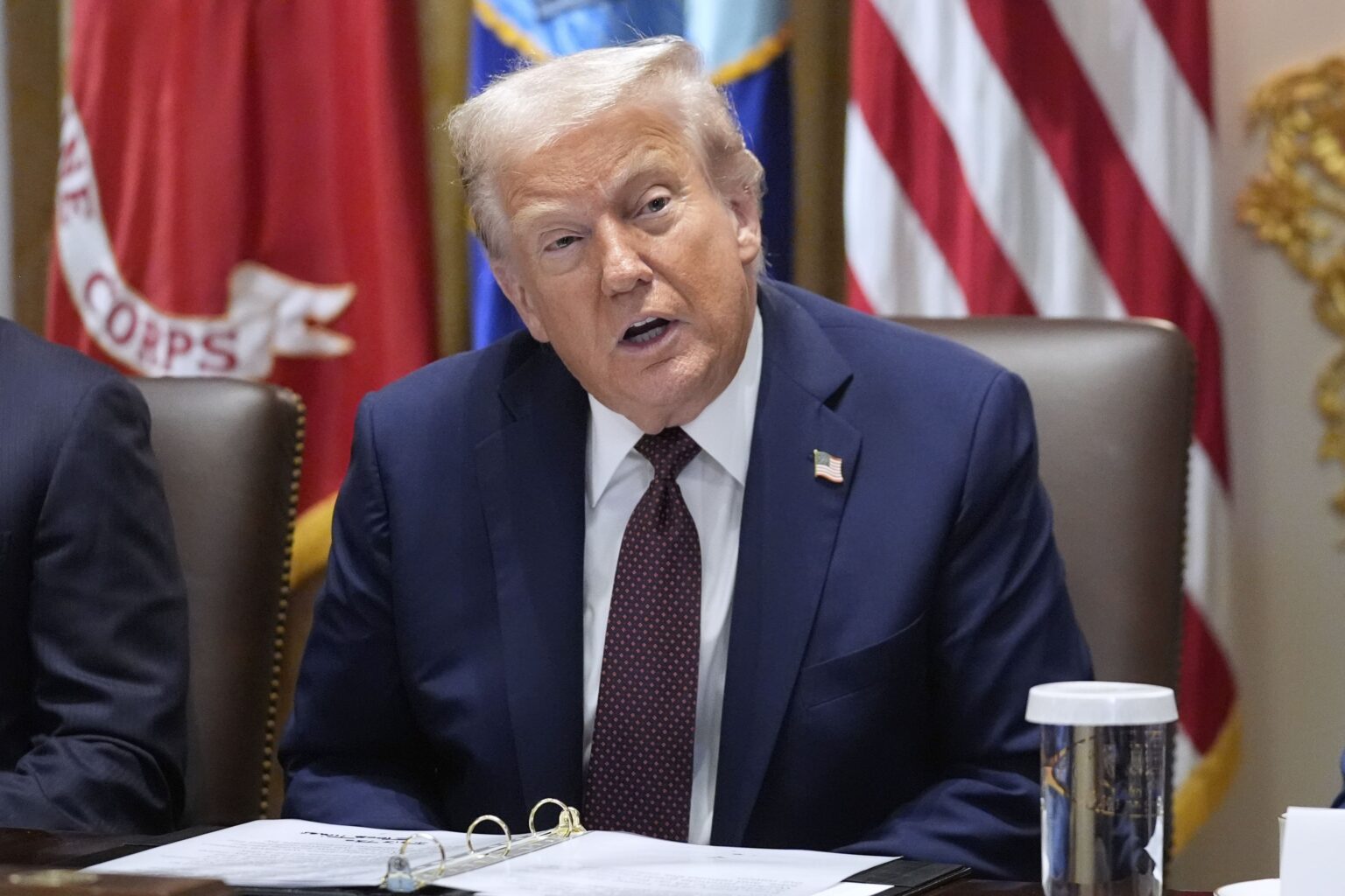 Les droits de douane de Trump jugés illégaux, la Cour suprême va trancher(AP Photo/Mark Schiefelbein)