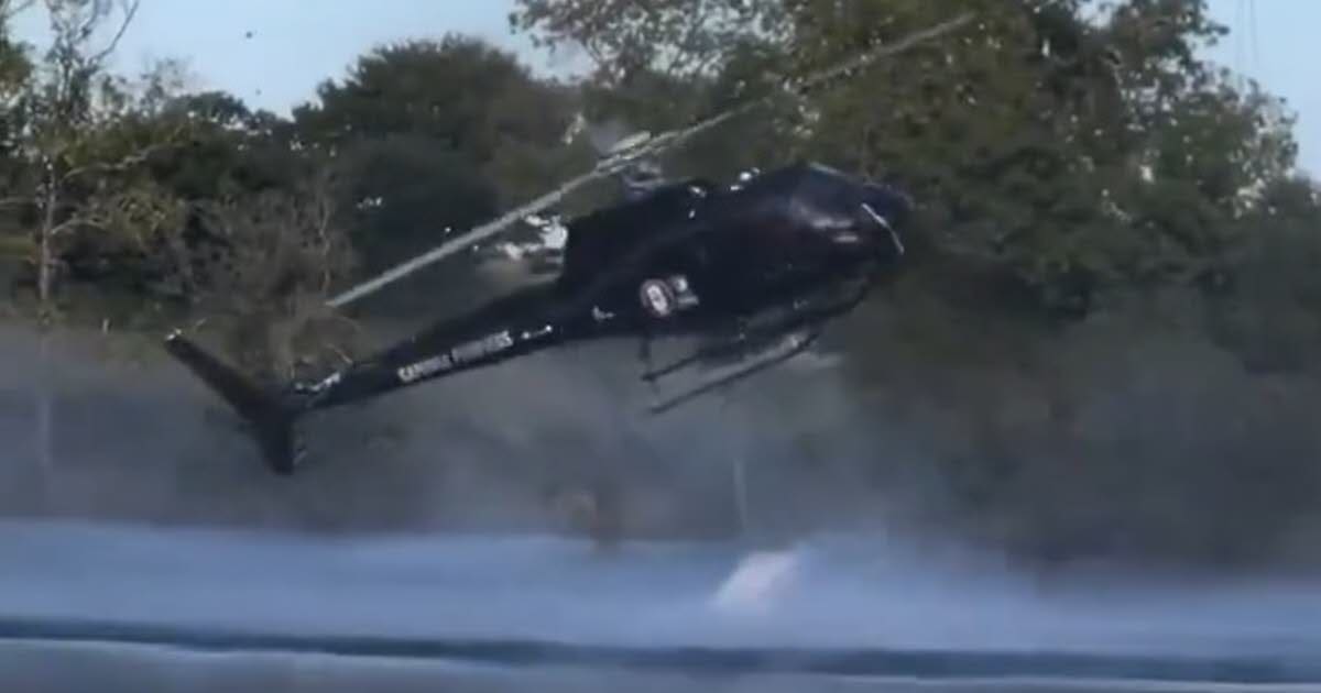 Finistère : un hélicoptère bombardier d’eau s’écrase dans un étang, l’équipage indemne @Capture TF1