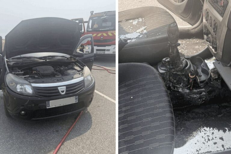 Pyrénées-Orientales : sa voiture prend feu pendant qu’il se baigne