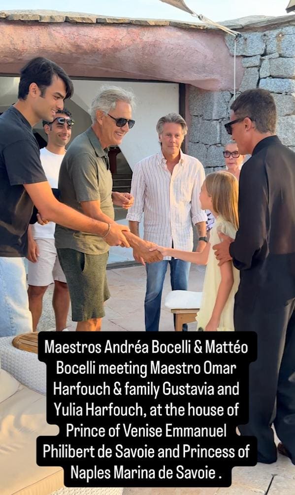 Andréa Bocelli Distingué Par La Famille De Savoie