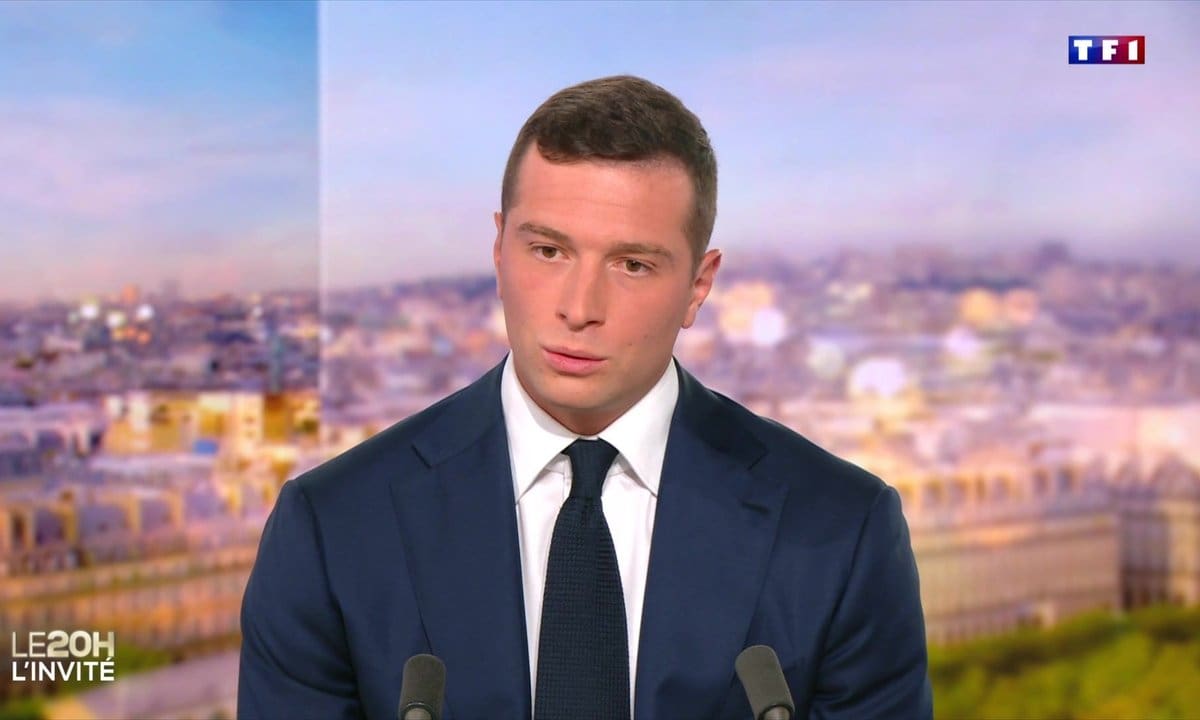 Vote de confiance : Bardella promet un vote « contre » et se dit prêt à Matignon en cas de dissolution (capture d'écran TF1)