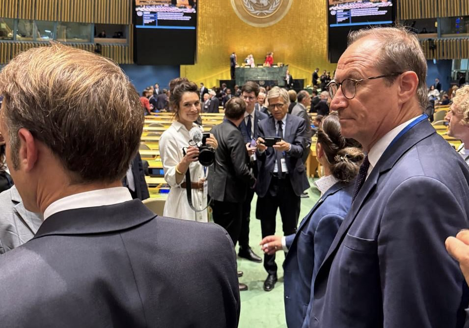 Bruno Fuchs aux côtés d’Emmanuel Macron à l’ONU pour la reconnaissance de l’État palestinien
