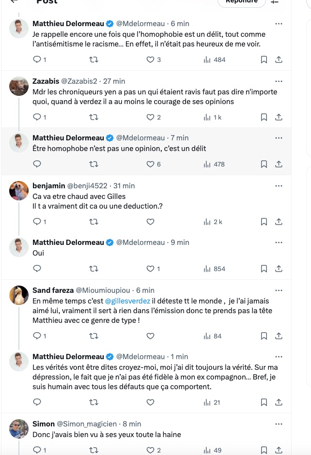 « Il Est Homophobe Et Antisémite. » Matthieu Delormeau Clashe Gratuitement Gilles Verdez Sur X, Avant D&Rsquo;Effacer Ses Tweets (Que Nous Avons Retrouvés) Que Nous Avons Retrouvés « Il Est Homophobe Et Antisémite. » Matthieu Delormeau Clashe Gratuitement Gilles Verdez Sur X, Avant D&Rsquo;Effacer Ses Tweets (Que Nous Avons Retrouvés) Que Nous Avons Retrouvés