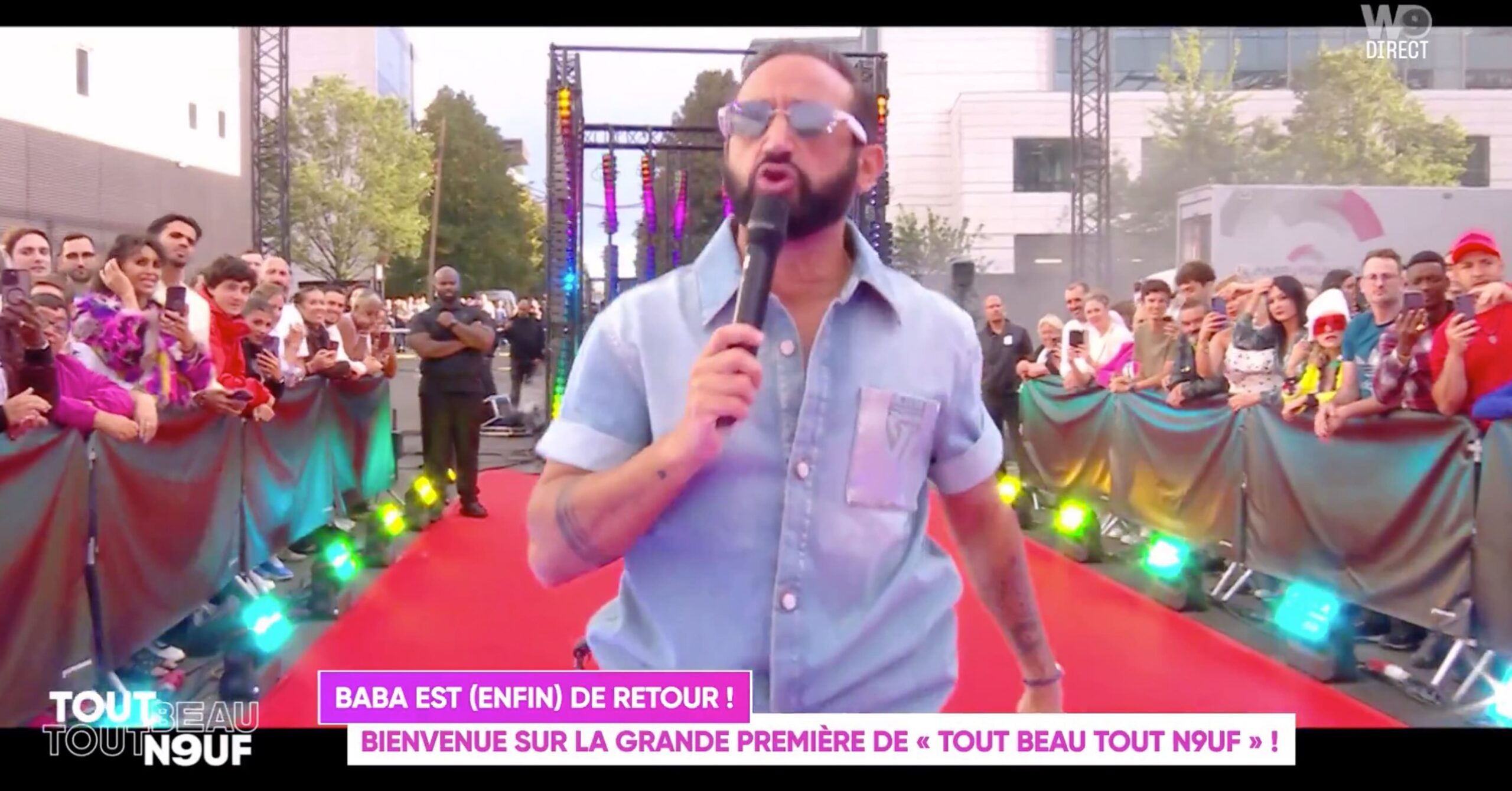 VIDÉO - Revivez l'arrivée de Cyril Hanouna dans les airs, pour le lancement de "Tout beau tout n9uf" sur W9