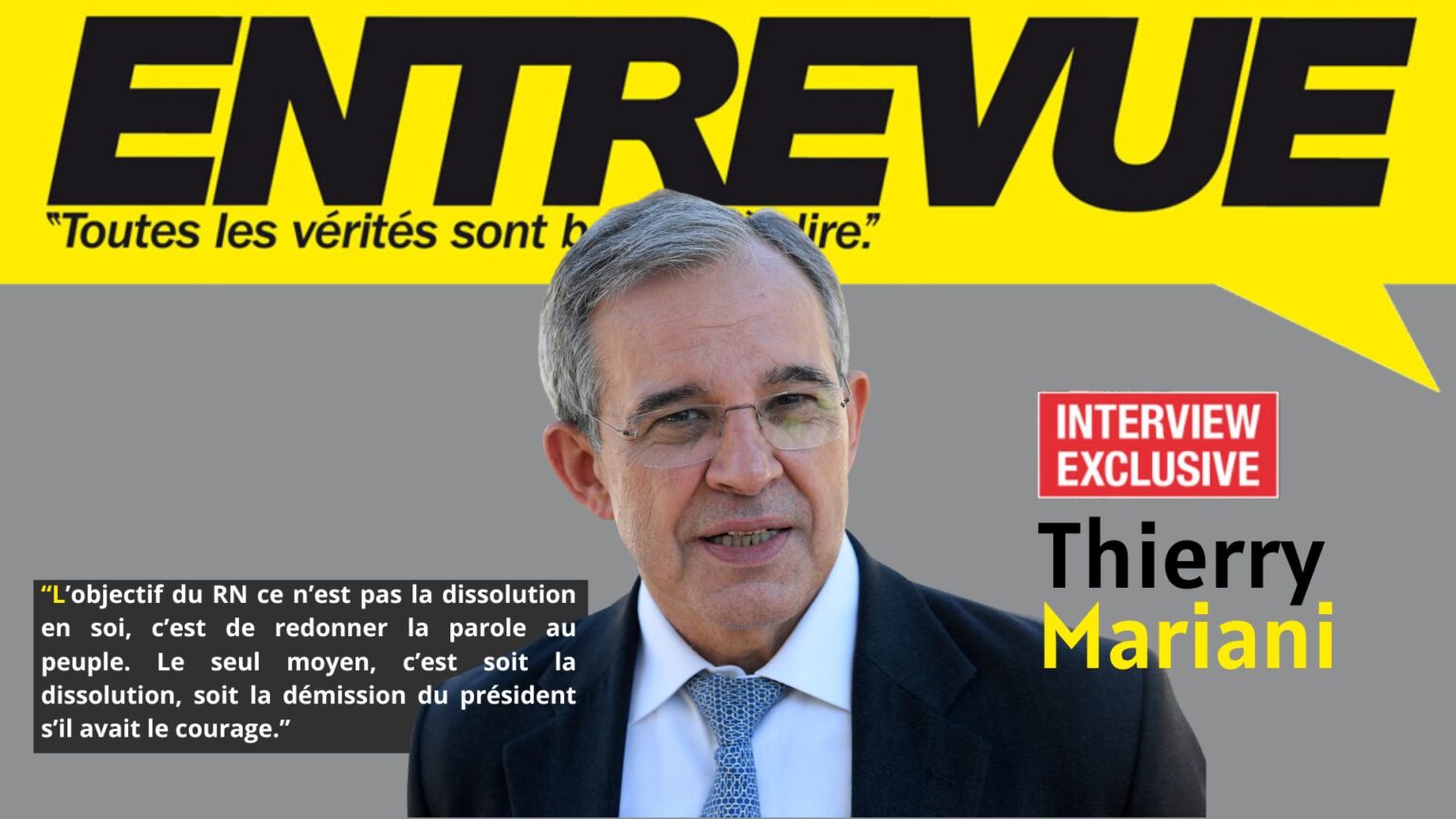 Thierry Mariani (candidat à la législative partielle à Paris) : « Je suis la seule alternative face au macronisme »