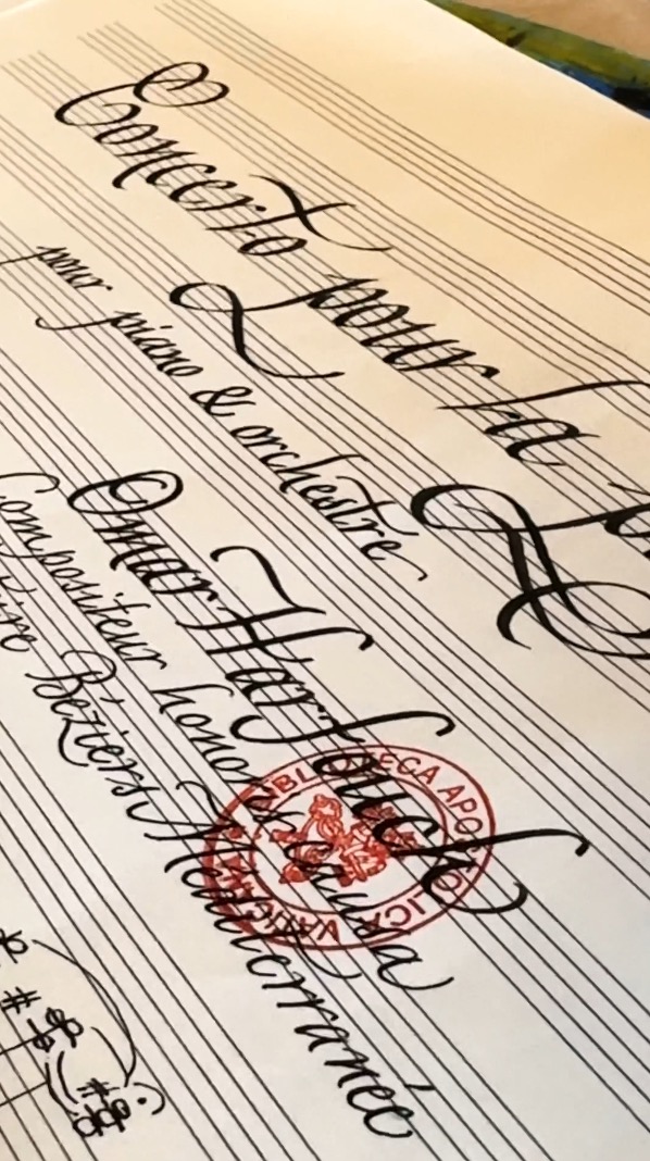 Omar Harfouch : "Je Remercie La Bibliothèque Apostolique Du Vatican D’accueillir La Partition Originale De Mon Concerto Pour La Paix"