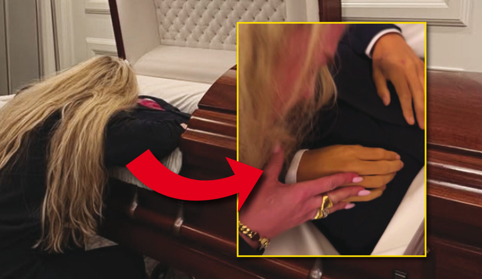 VIDÉO CHOC - La veuve de Charlie Kirk publie une séquence où elle tient la main de son mari dans son cercueil. (Instagram Erika Kirk)