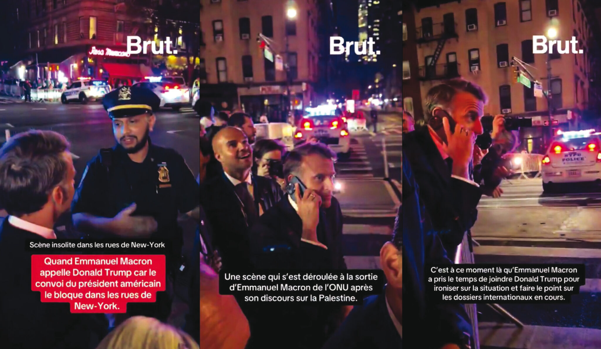 INSOLITE - Coincé dans les embouteillages à New York, Macron appelle Trump: "Tout est bloqué à cause de toi."