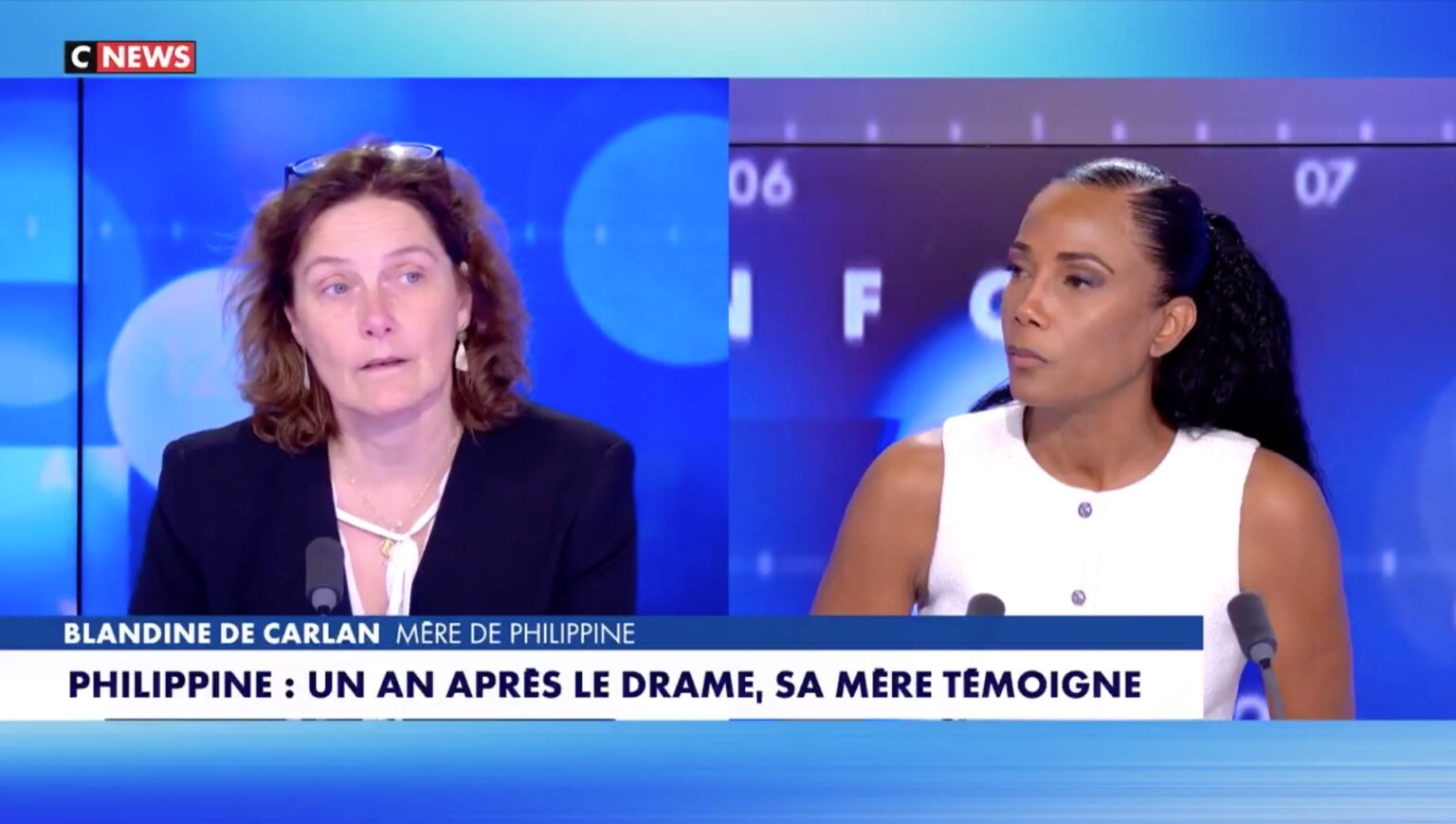 VIDÉO - Le témoignage poignant de la mère de Philippine chez Christine Kelly: "C’est horrible, je suis chrétienne, mais je ne peux pas pardonner." (Capture d'écran CNews)