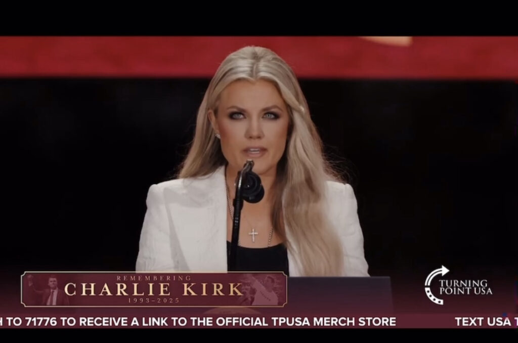 VIDÉO – Erika Kirk pardonne au meurtrier de Charlie Kirk: «Ce jeune homme, je lui pardonne.» (DR)
