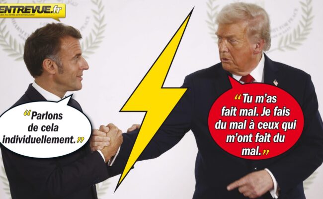 Un site anglais a lu sur les lèvres de Trump et Macron: "Tu m'as fait mal… Je fais du mal à ceux qui m'ont fait du mal. Et maintenant je fais la paix."
